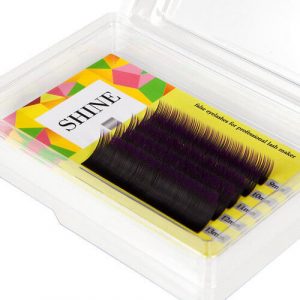 Ресницы Shine 2-х тоновые Фиолетовый мини mix