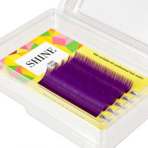 Ресницы Shine фиолетовые 5 лент мини mix